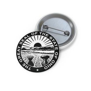 Ohio Pin Button USA Ohio State Pin Ohio Gift Midwest Decor Ohio USA Collectible Pin Seal of Ohio