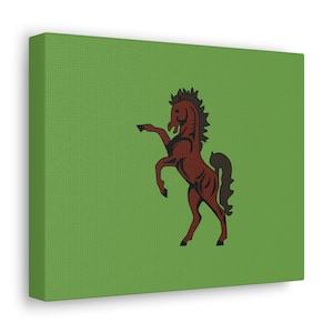 Lesotho Gallery Wrap, Lesotho Canvas Gallery Print, Lesotho Coat of Arms Basotho Horse, African Wall Art, Lesotho Decor, Lesotho