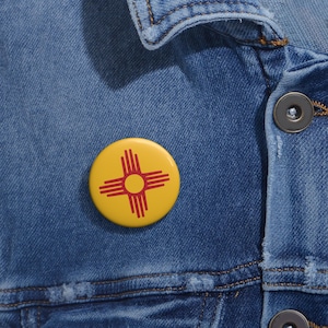 New Mexico Pin Button Kasachstan International Pin Button New Mexico Geschenk Zia Sun New Mexico Dekor New Mexico Shirt New Mexico Accessoires