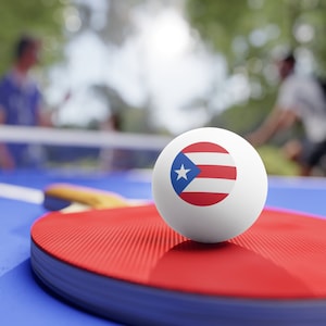 Puerto Rico Table Tennis Balls (Set of 6), Puerto Rico Ping Pong Balls (6 pieces), Puerto Rico Flag, Puerto Rico