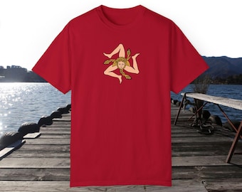 Sicily Unisex Tshirt Sicily Unisex Cotton Shirt Sicily Trinacria T-shirt Sicilian Custom Tee