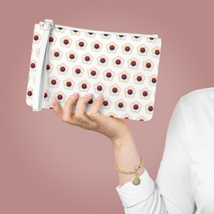 South Korea Clutch Bag White Korean Clutch Purse Korean Custom Purse Korean Gift for Her Asian Handbag