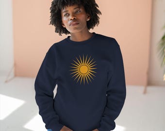 Rwanda Unisex Crewneck Sweatshirt, Rwanda Unisex Cotton Blend Sweatshirt, African Sweatshirt, Rwanda Flag Sun, Rwandan Gift, Rwanda