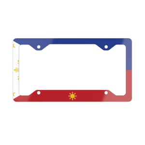 Philippines License Plate Frame, Philippines Metal License Plate Frame, Philippines Flag, Asian Car Accessories, Auto Gifts, Philippines
