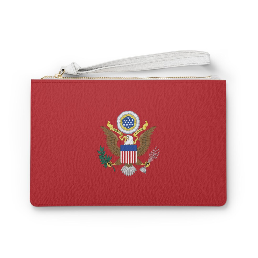 USA Clutch Bag Red America Clutch Purse USA Great Seal All Etsy