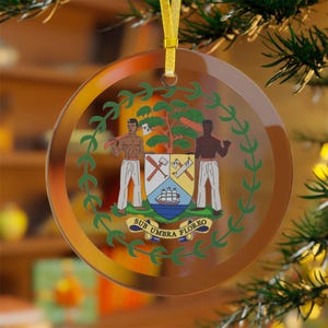 Belize Glasornamente, Belize Urlaub Dekor, Belize Urlaub Dekor, Belize Weihnachtsschmuck, Belize Party Dekor
