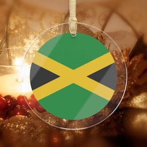Jamaica Acrylic Ornaments, Jamaica Holiday Ornaments, Caribbean Holiday Decor, Jamaica Christmas Ornaments, Jamaican Party Decor, Jamaica