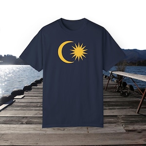 Malaysia Unisex Tshirt Malaysia Unisex Cotton Shirt Malay Crescent Star T-shirt Malaysian Nature Tee
