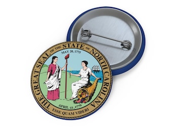 North Carolina Pin Button USA North Carolina State Pin NC Gift Carolina Party North Carolina Decor North Carolina Shirt Collectible Pin