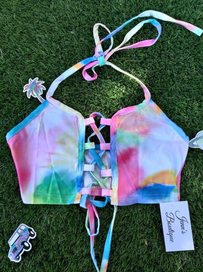 Tie Dye Crop Top. Rave Top. Festival Top. 