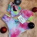 Rhinestone Tie Dye With Bow 2 Piece. Rave Rhinestone Set 