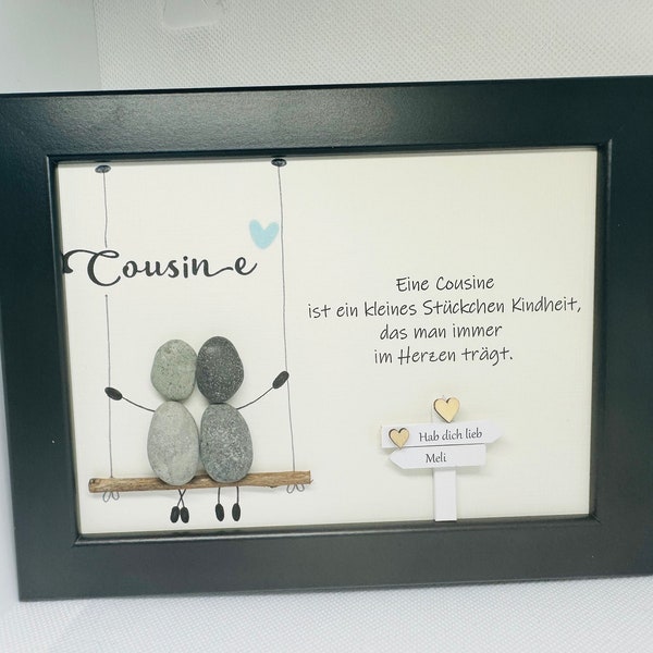 Steinbild Familie Jahrestag Jubiläum Familie Cousine Cousin Geschwister Freunde