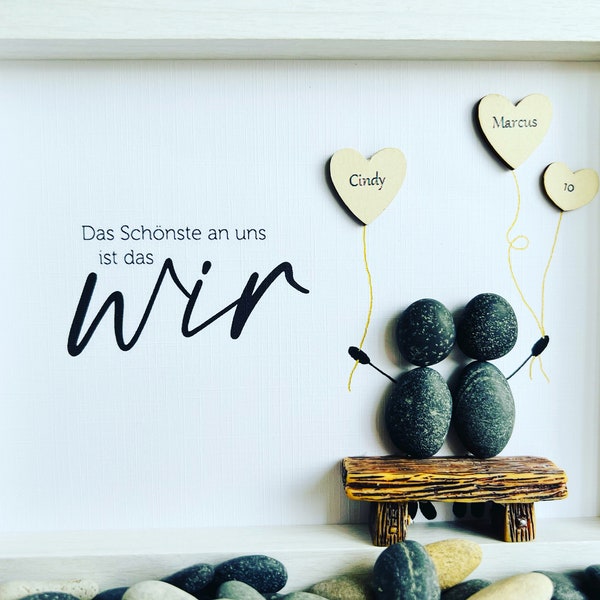 Steinbild Geschenk zur Hochzeit Hochzeitstag Jahrestag Jubiläum Partner Freundin das schönste an uns ist das wir