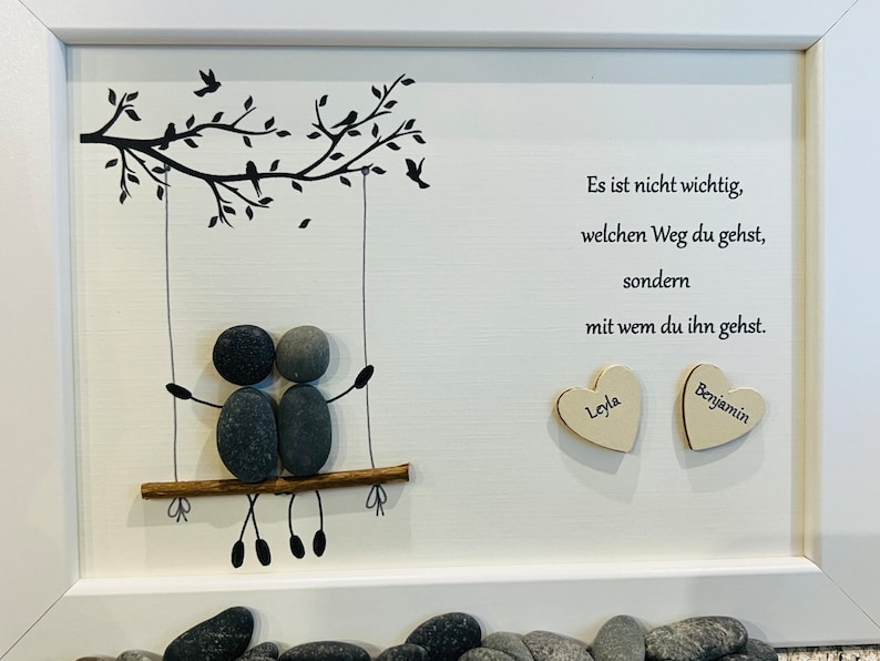 Stone picture gift, wedding gift, birthday anniversary gift for the wedding newlyweds. It's not important image 1