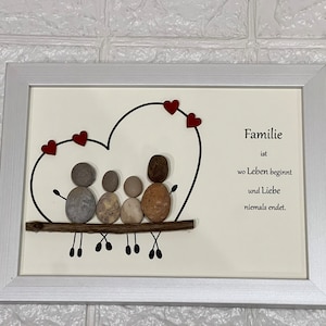 Stone picture family is where life begins and love never ends gift wedding anniversary birthday mom dad children