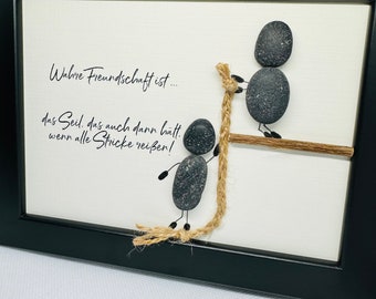 Stone picture friendship true friendship is the rope that holds up even when all else fails. Gift for girlfriend's birthday