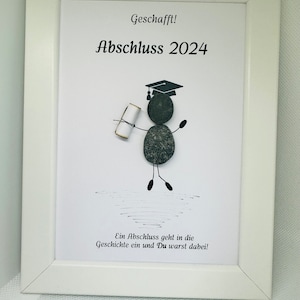 Steinbild Geschenk Abschluss Schulabschluss Abschlussprüfung Abschlusszeugnis Abi mittlere Reife