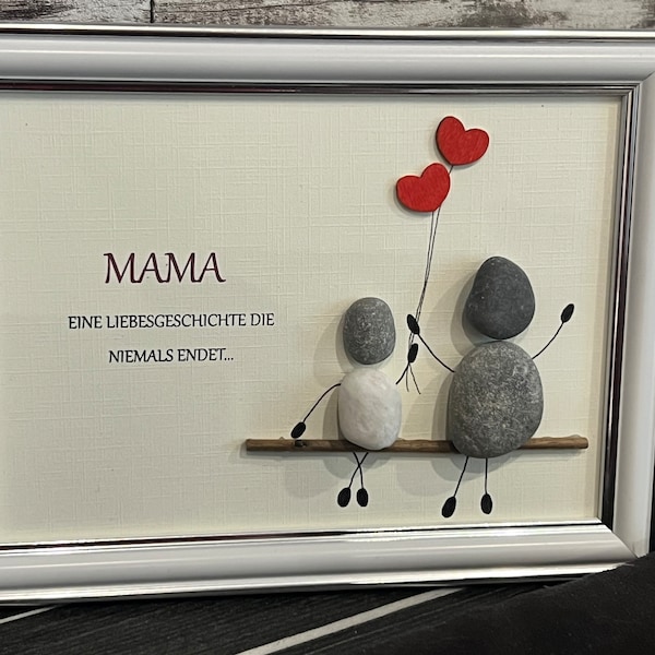 Steinbild Geschenk Mama Mutter Muttertag Valentinstag Geburtstag Liebesgeschichte die niemals endet