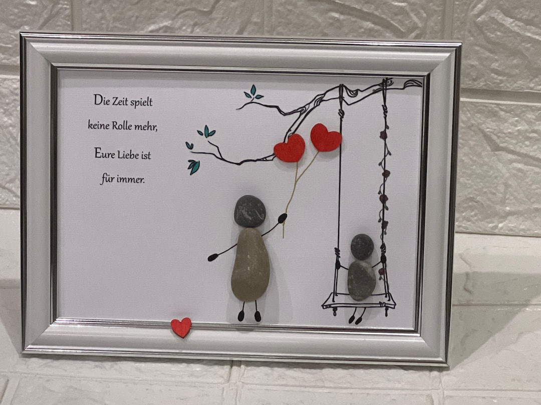 Steinbild Geschenk zur Hochzeit Jahrestag Jubiläum Etsy.de