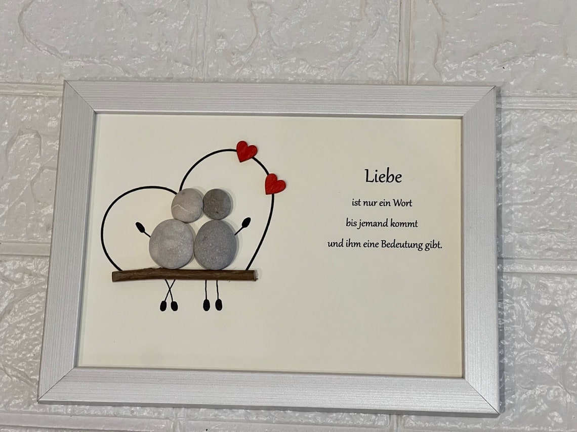 Steinbild Geschenk zur Hochzeit Hochzeitstag Jahrestag Etsy.de