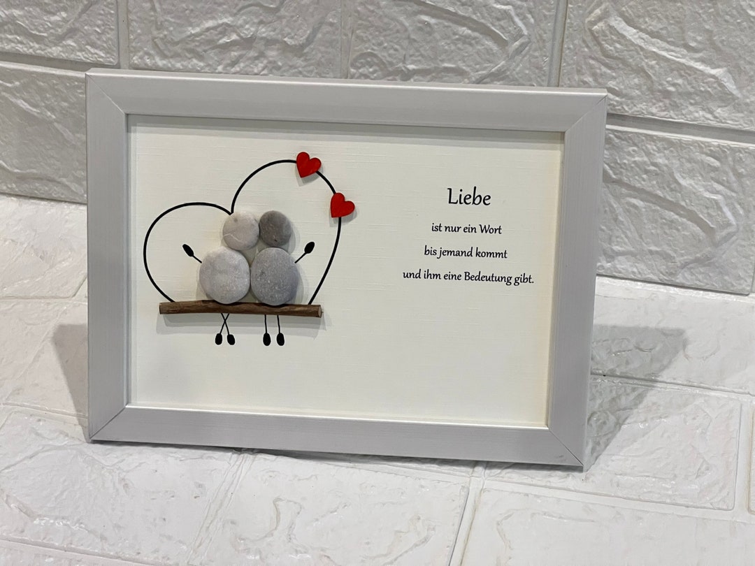 Steinbild Geschenk zur Hochzeit Hochzeitstag Jahrestag Jubiläum Partner