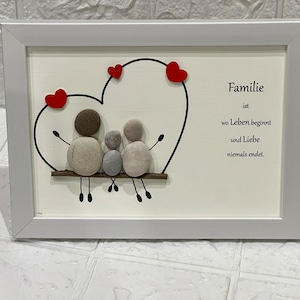 Stone picture gift family love wedding anniversary birthday family is where life begins and love never ends
