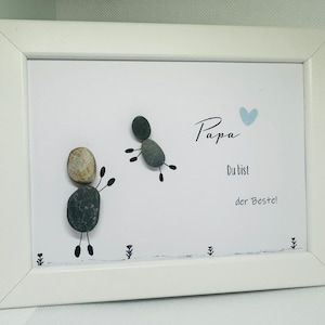 Steinbild Papa Vatertag Geburtstagsgeschenk Geburtstag Papa du bist der beste