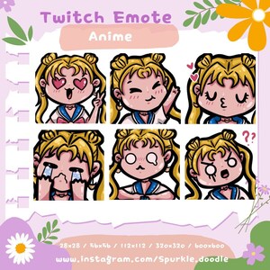 Twitch, Discord, Youtube Anime Emote / Sticker set