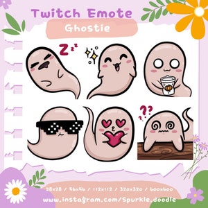 Twitch, Discord, Youtube Ghost Emote / Sticker set