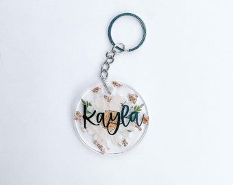 Personalized keychain, round keychain, circle keychain, custom keychain, personalised key chain, name keychain, gift ideas, resin keychain