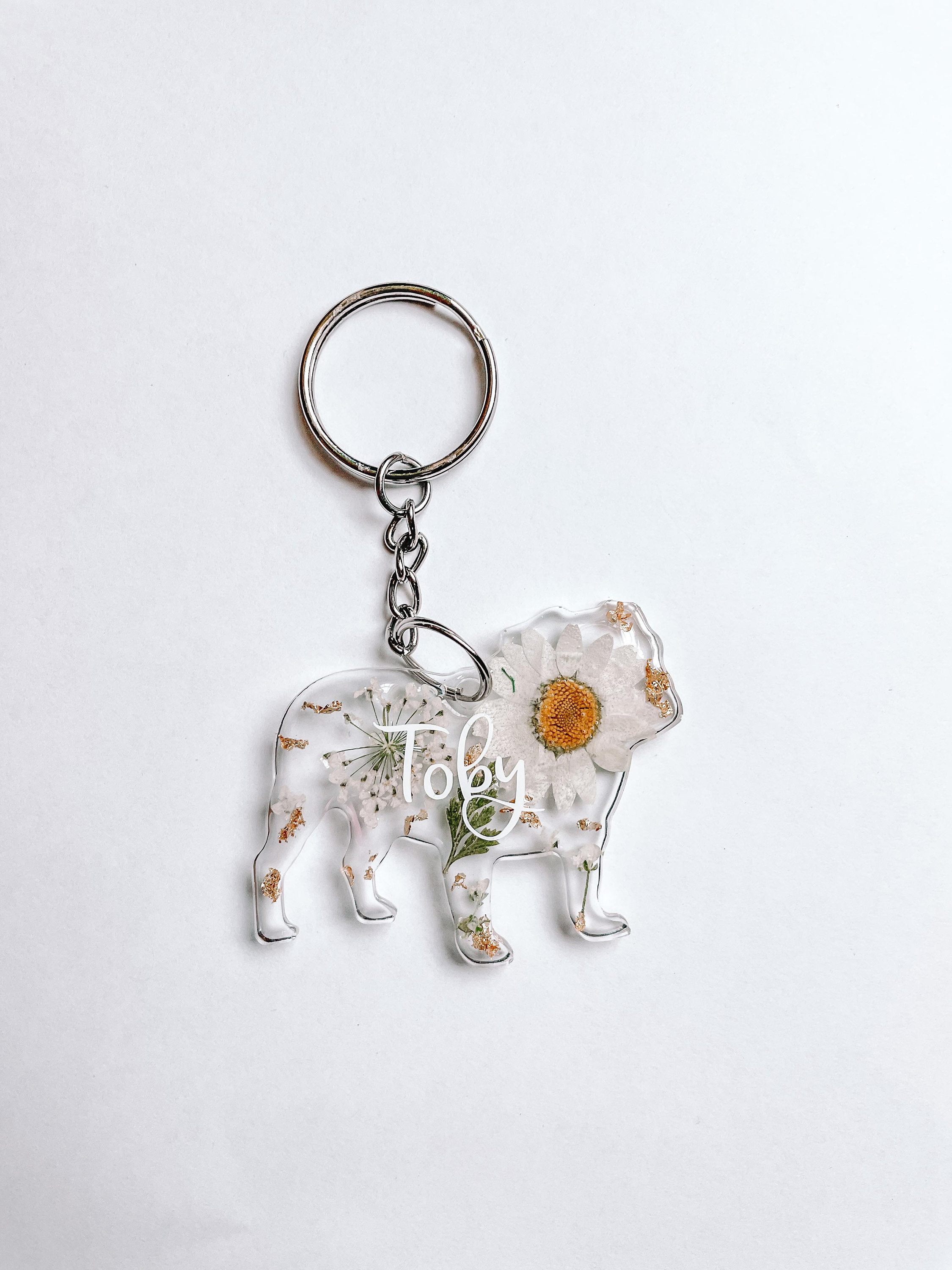 English Bulldog Keychain Dog Keychain Cute Gift Ideas Etsy