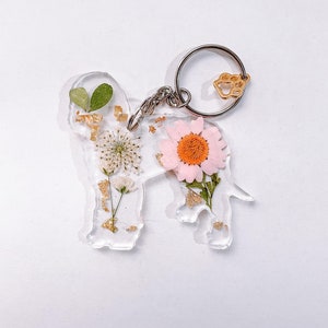 Porte-clés griffonnage, porte-clés en résine, maman chien, Goldendoodle, cadeau mignon