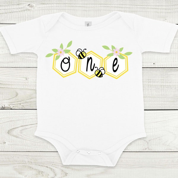 So Sweet to be one shirt | Honey Bee 1st birthday outfit | Sweet to be one | Floral Happy Bee Day 1st Birthday