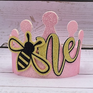 HoneyBee 1st Birthday Crown, Buzzy Being One Crown, Happy First Bee Day Crown, Our Little Hone Bee Crown, 1st Birthday Crown,Bee Theme Crown
