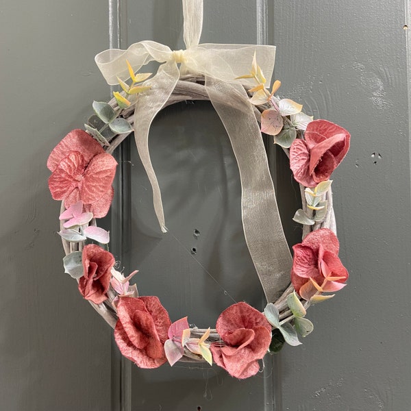 Dusky Pink door Wreath |  Wreath | Home Wall Decoration | Handmade | Front Door Hanging| Gift Ideas | summer door wreath