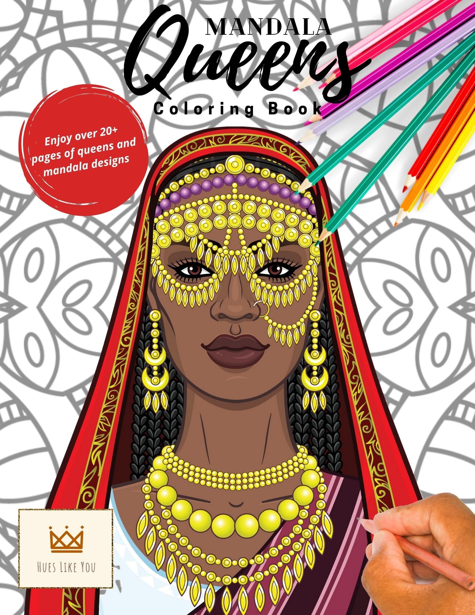 Black Queen Adult Coloring Book and Planner
