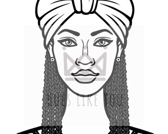 Printable Mandala African Queen Coloring Page, Adult Coloring PDF