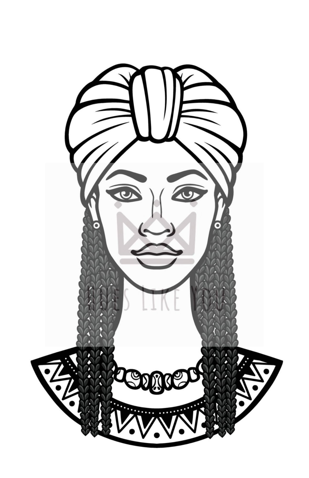 Nubian Queen Adult Coloring Pages Coloring Pages