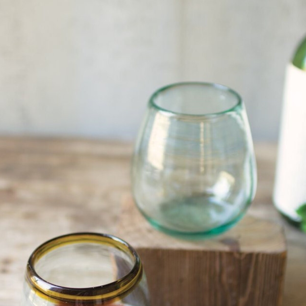 Handmade Bogota Larger Stemless Heavy-duty Glass Clear SET OF 2, Wine Glass, Water Glass, Juice Glass, Cocktail Glass, Stemless Glas, Gift - Etsy