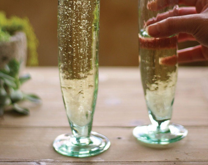 Vintage Lead Crystal Champagne Flutes Cristal D Arques Etsy