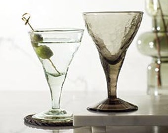 Versatile Glass Goblet Small - Moss ~ Set of Two
