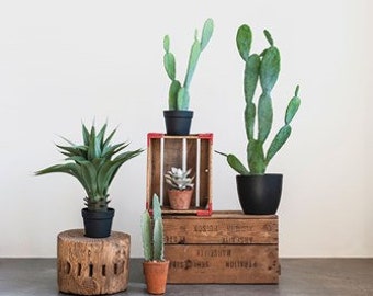 Faux Agave Plant in Pot 22" H