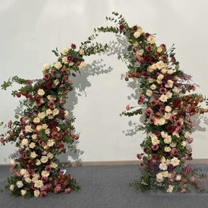 3D Artificial Archway Flowers White Ivory Flowers With Green - Etsy