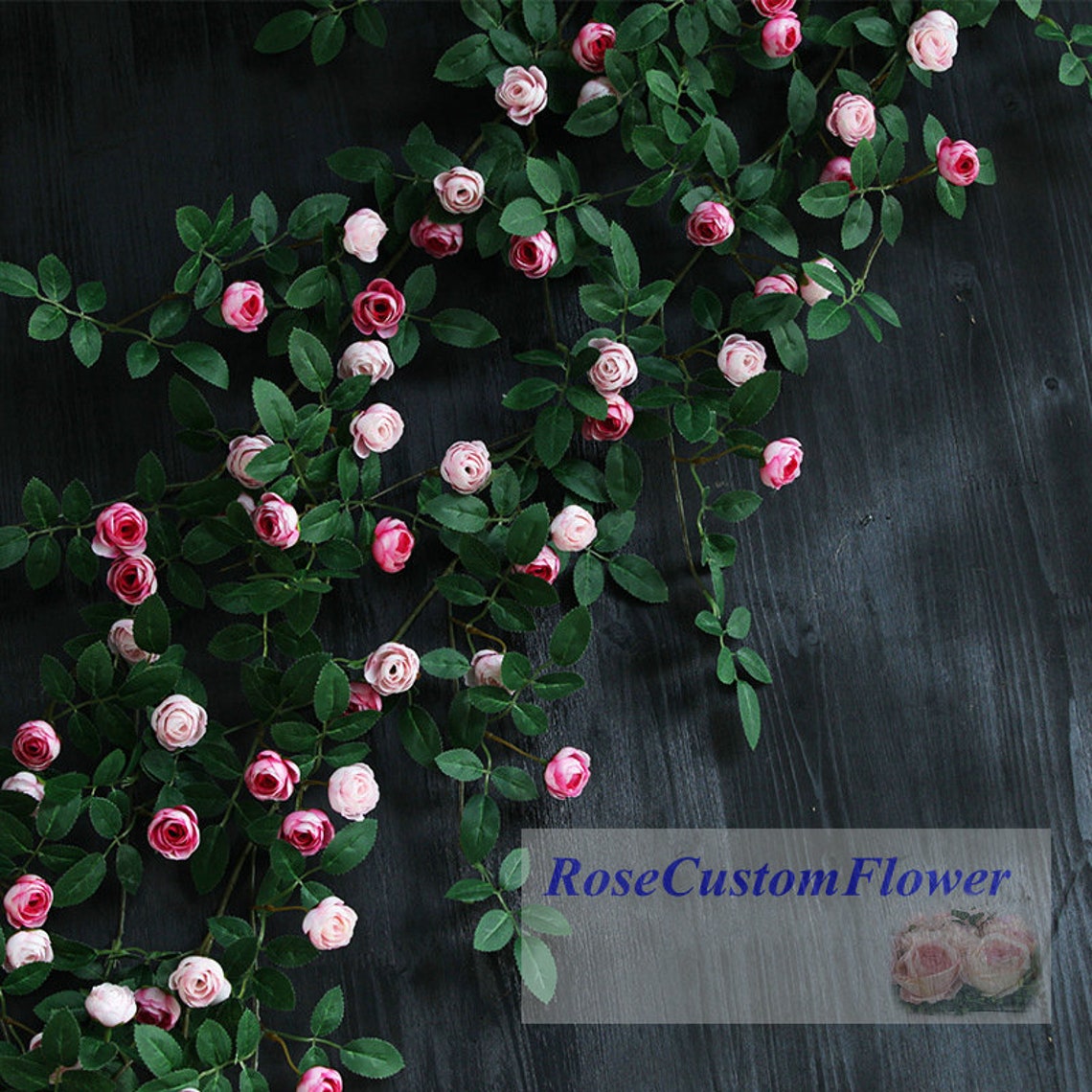 Elegant Ivory Rose Wall Hanging Fake Flower Vines Artificial Etsy