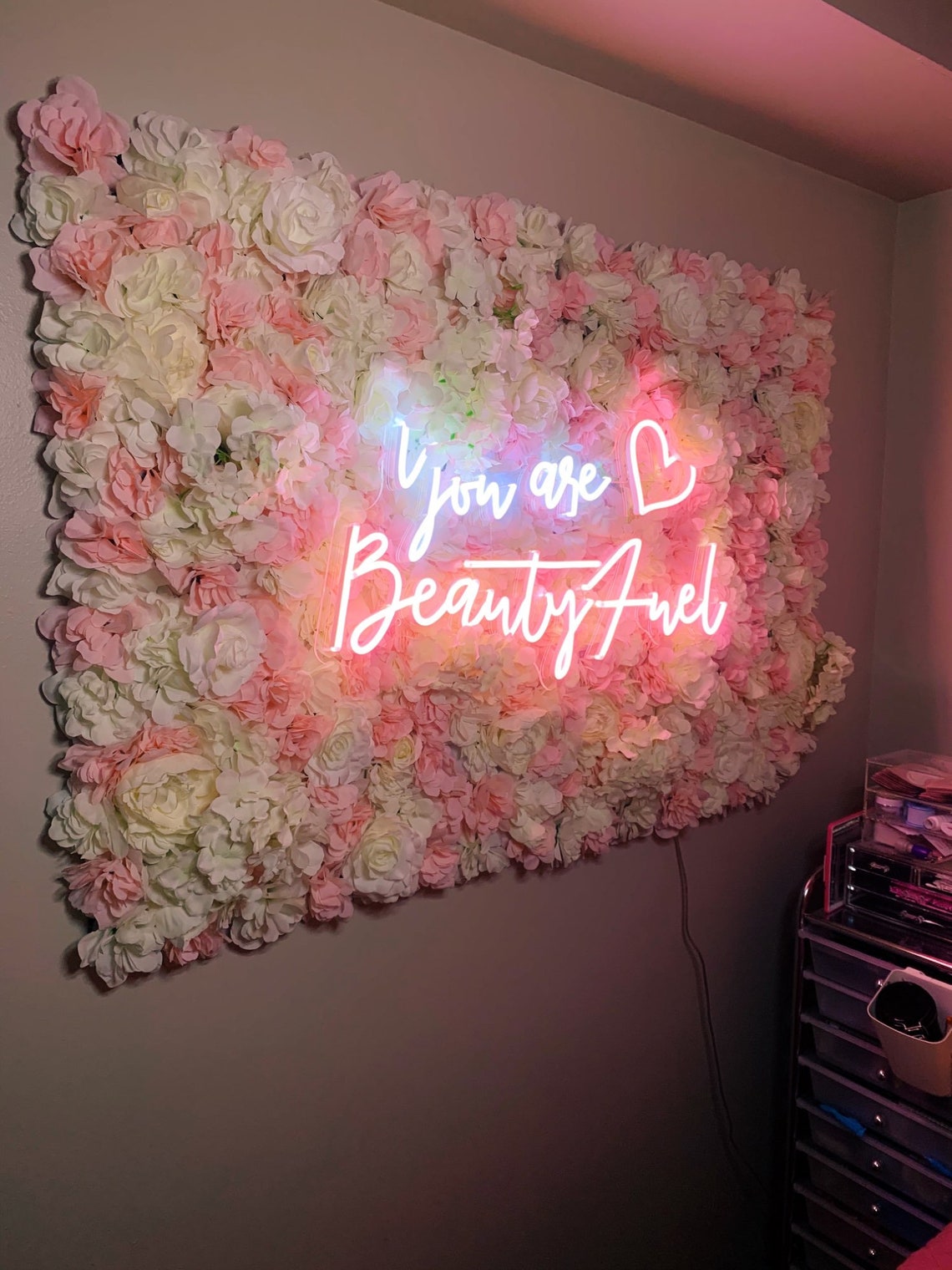 Brightly Lavender Blue Flower Wall Backdrop 3D Artificial Etsy