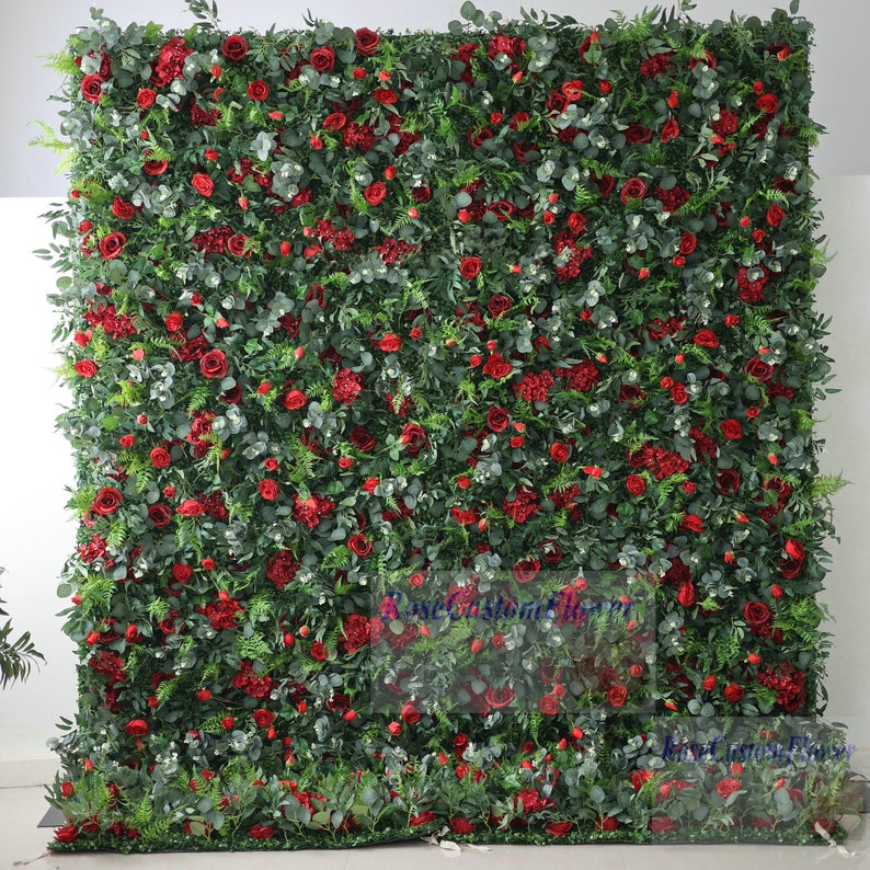 Custom Artificial Flower Wall Backdrop Colorful Flower Etsy