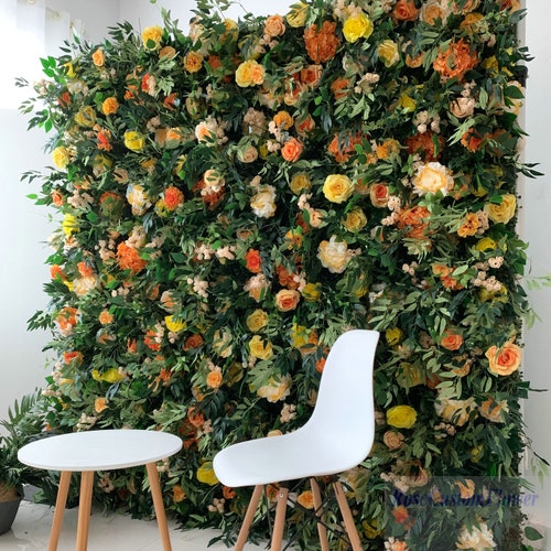 3D Artificial Flowers Panel Flower Wall 40x60cm Etsy