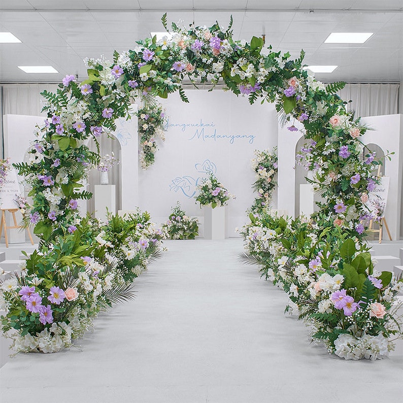 Artificial White Flowers and Green Plants Archway Flowers Etsy