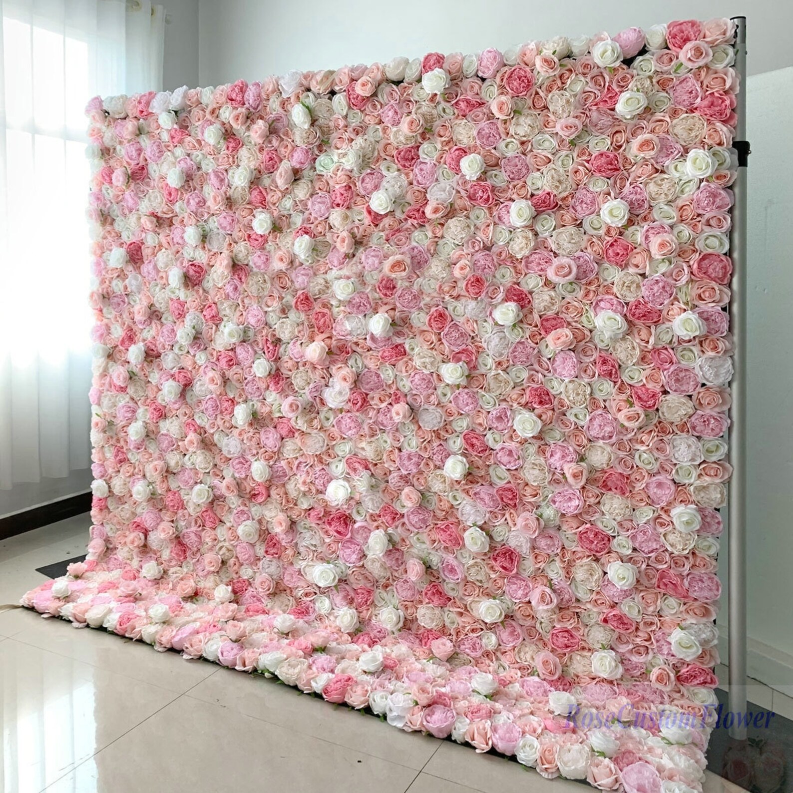 Baby Blue Light Blue Flower Wall Panel Custom 3D Artificial Etsy