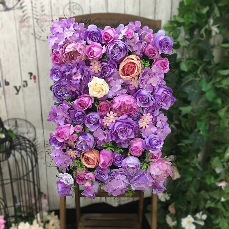 3D Artificial Flower Wall Decor Colorful Flower Wall Backdrop Etsy